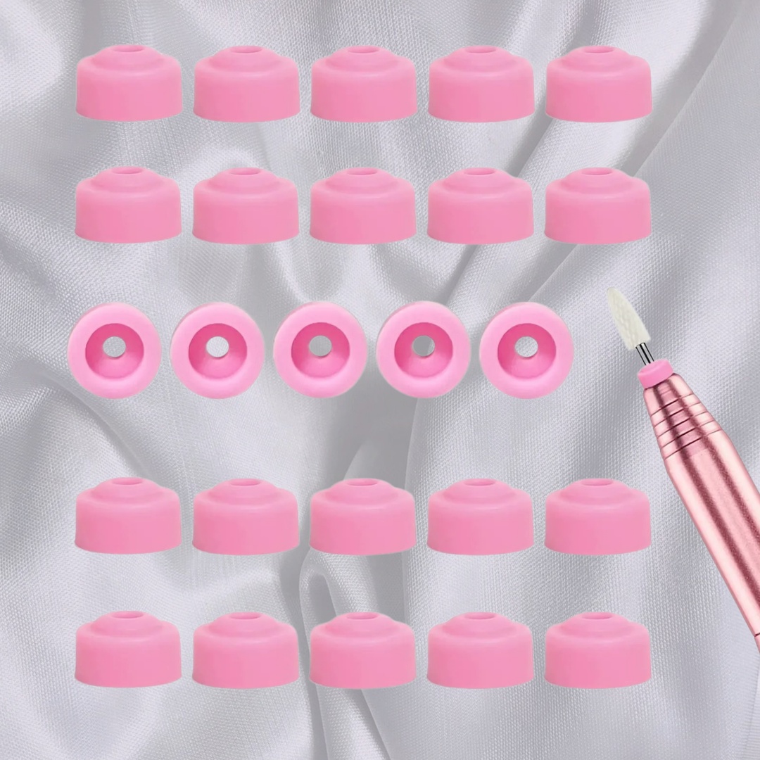 5/10/20/50pcs Nail Drill Plastic Protection Pink Caps Used on 3/32" Nail Drill Bits Electric Accessories Nail Tools Prevent Dust