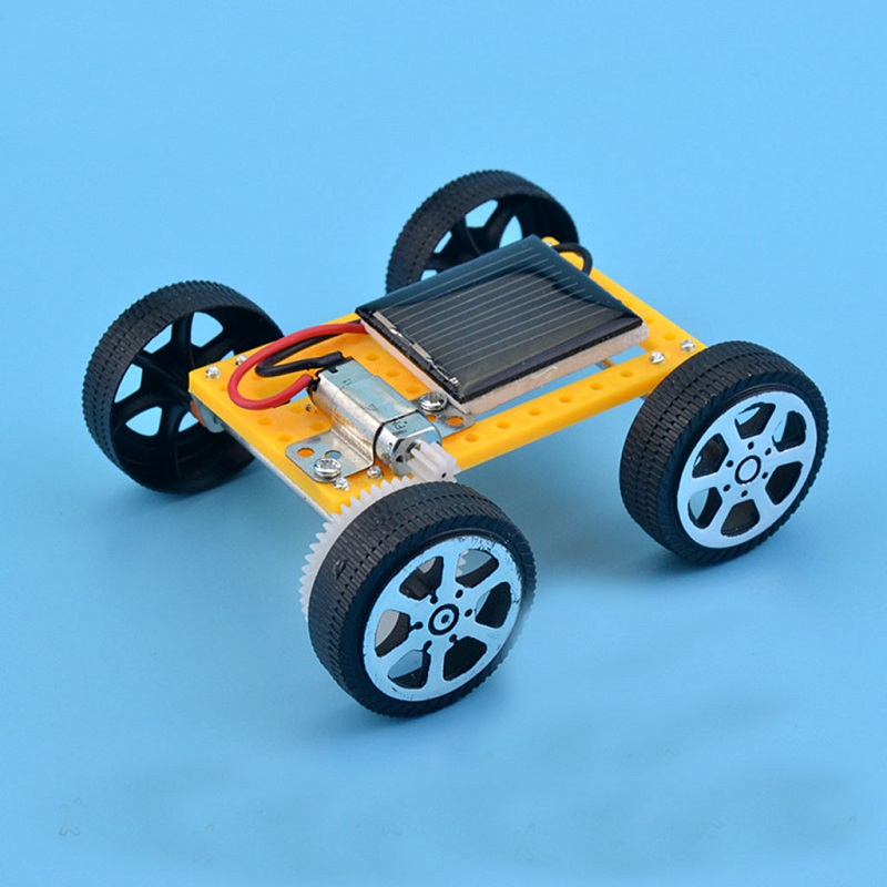 Solar Car Toy for Kids Mini DIY Assembled Energy Powered Car Kit STEM Educational Toys for Children Creativity Birthday