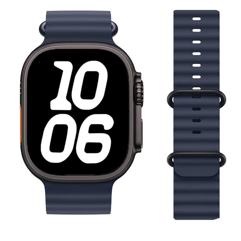 Ocean Straps for Watch Ultra 2 Band 49mm 44-40mm 45mm 41mm Silicone bracelet correa iWatch series 5 4 7 6 se 8 9 10 46mm