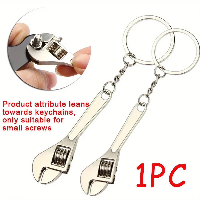 Mini Wrench Keychain Portable Car Metal Adjustable Universal Spanner For Bicycle Motorcycle Car Repairing Tools Men Special Gift