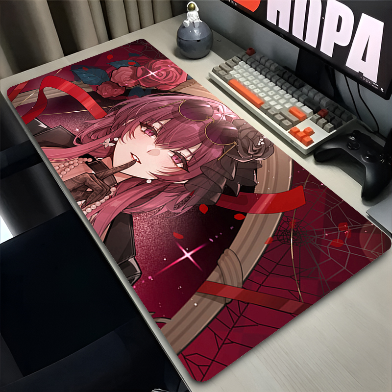 Cartoon Kawaii Desk Mat Honkai Star Rail Sparkle 900x400 Keyboard Mousepad Large Desk Mat Laptop Pads Speed Mouse Mats