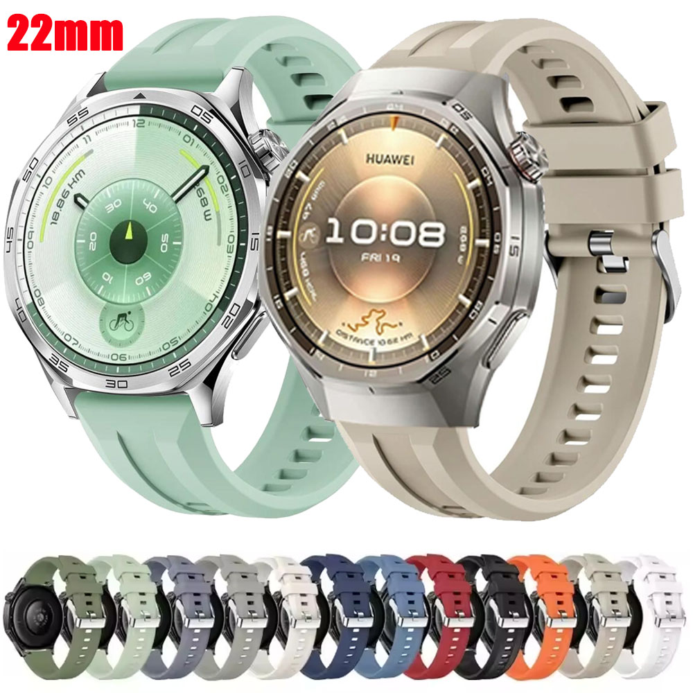 22mm Original Silicone Strap For Watch GT6 Pro GT6 GT5 GT4 GT3 GT2 46mm Sport Wristband For Watch 5/4/3 Pro Band