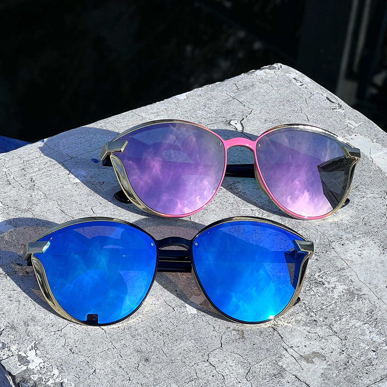 2 Pairs and 6 Pairs Cycling Sunglasses Plastic Light Classic Oval Eyewear for Women and Men for Outdoor Travel, Beach, Vocation