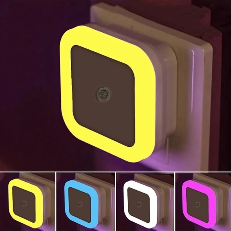Wireless LED Night Lights Mini EU Plug Lamp Light Control Sensor Children Room Kid Bedroom Decoration Midnight Light