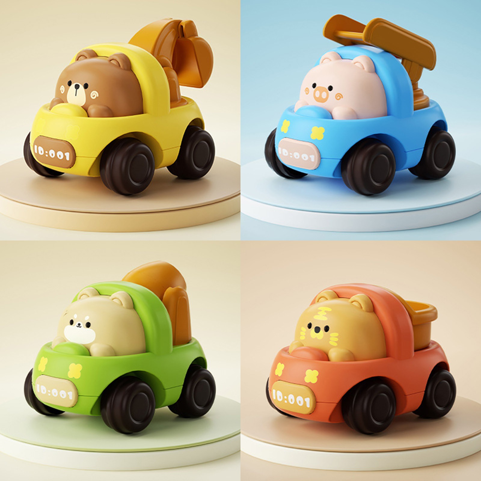 Animal Car Baby Toys for 1 2 Year Boys Space Infant Push and Go Car Toy for Toddlers1 2 3 Year Kids Girl Boy Birthday Gifts