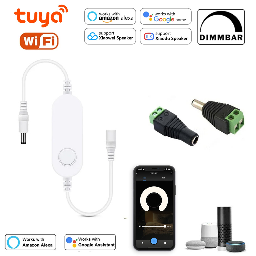 5V USB Tuya WIFI RGB Controller Smart LED Strip App Remote Control Dimmer TUYA Smart Life Work with Alexa Assistant