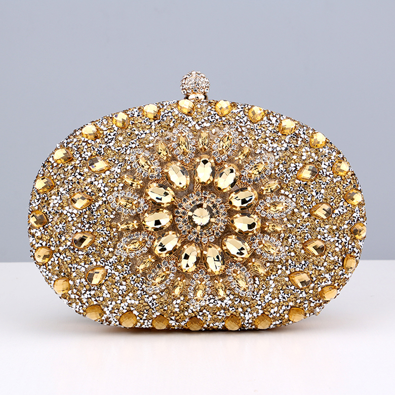 2022 Diamond Women Luxury Clutch Evening Bag Wedding Crystal Ladies Cell Phone Pocket Purse Female Wallet for Party Quality