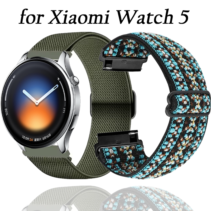 20mm 22mm Nylon Strap for Watch 5 Adjustable Bracelet for Watch S4 Sport S3 S2 S1 Band Redmi Watch 5 Active/Lite