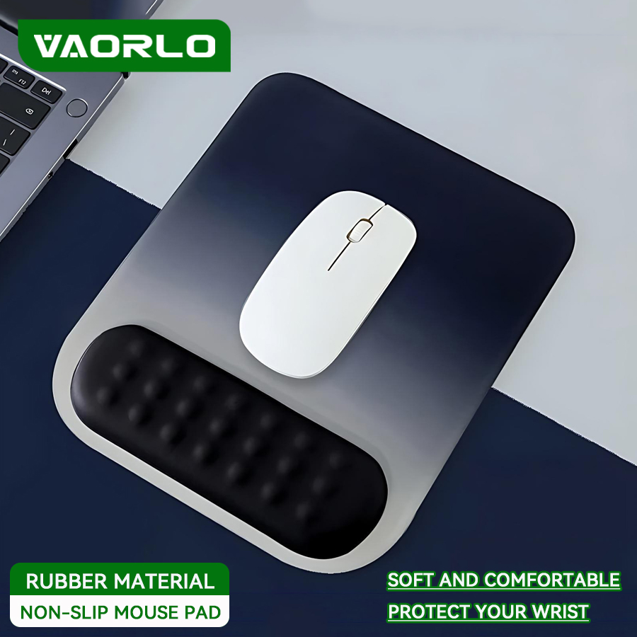 Gradient Color Mouse Pad With Wrist Rest, Wrist Support Pad, and non-Slip Silicone Base for Computer Office/Gaming Mouse Pads.