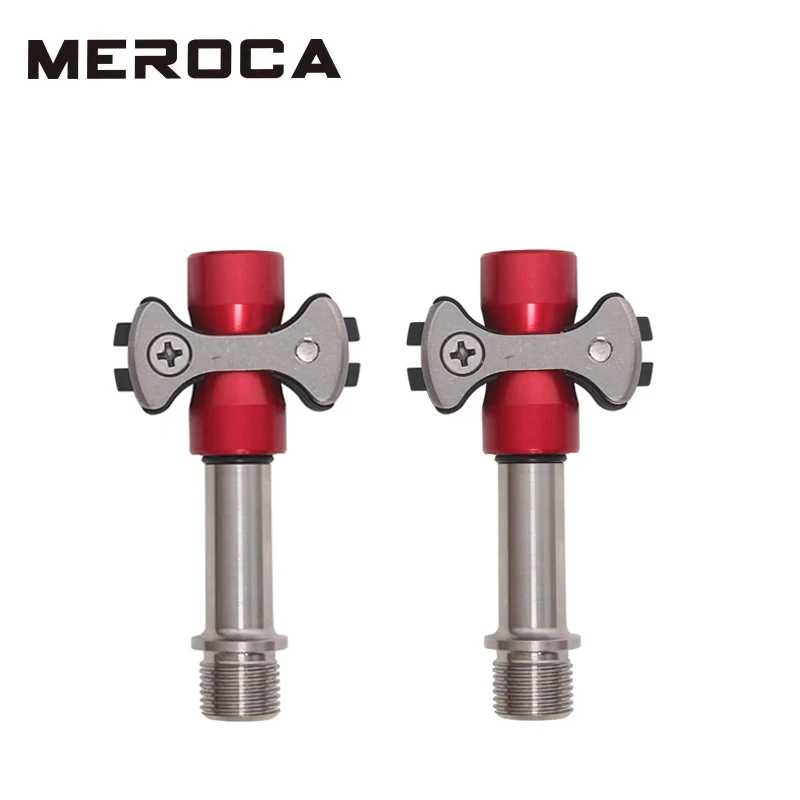 MEROCA Lollipop Road Bike 3 Sealed Bearing Pedals Titanium/Steel Shaft Sprint Special Bicycle Pedal Clip Bicycle Accessories