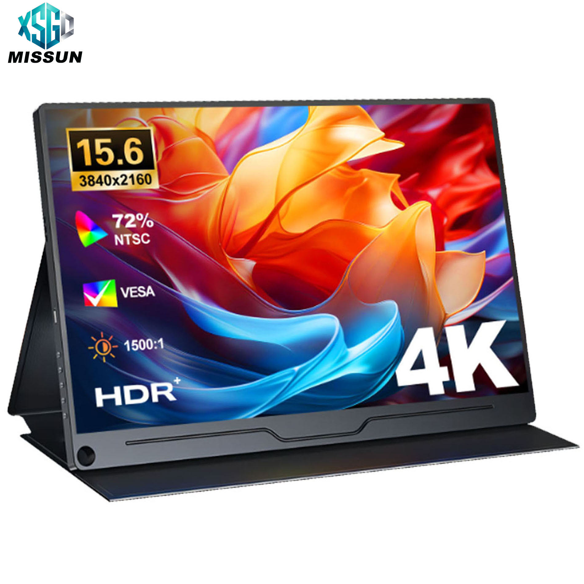 HOWENS 15.6 inch Portable Monitor for Laptop, 3840X2160 72 NTSC 100 sRGB USB C HDMI Travel External Second Computer Screen Game