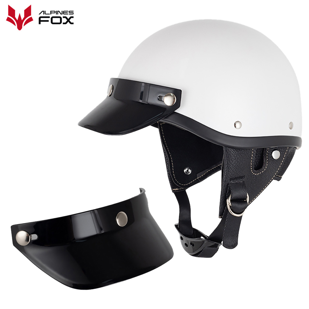 Motorcycle Helmet Sun Shade Protector 3 Snap-Button Retro Open Face Flip Up Down Shield Visor Modified Parts