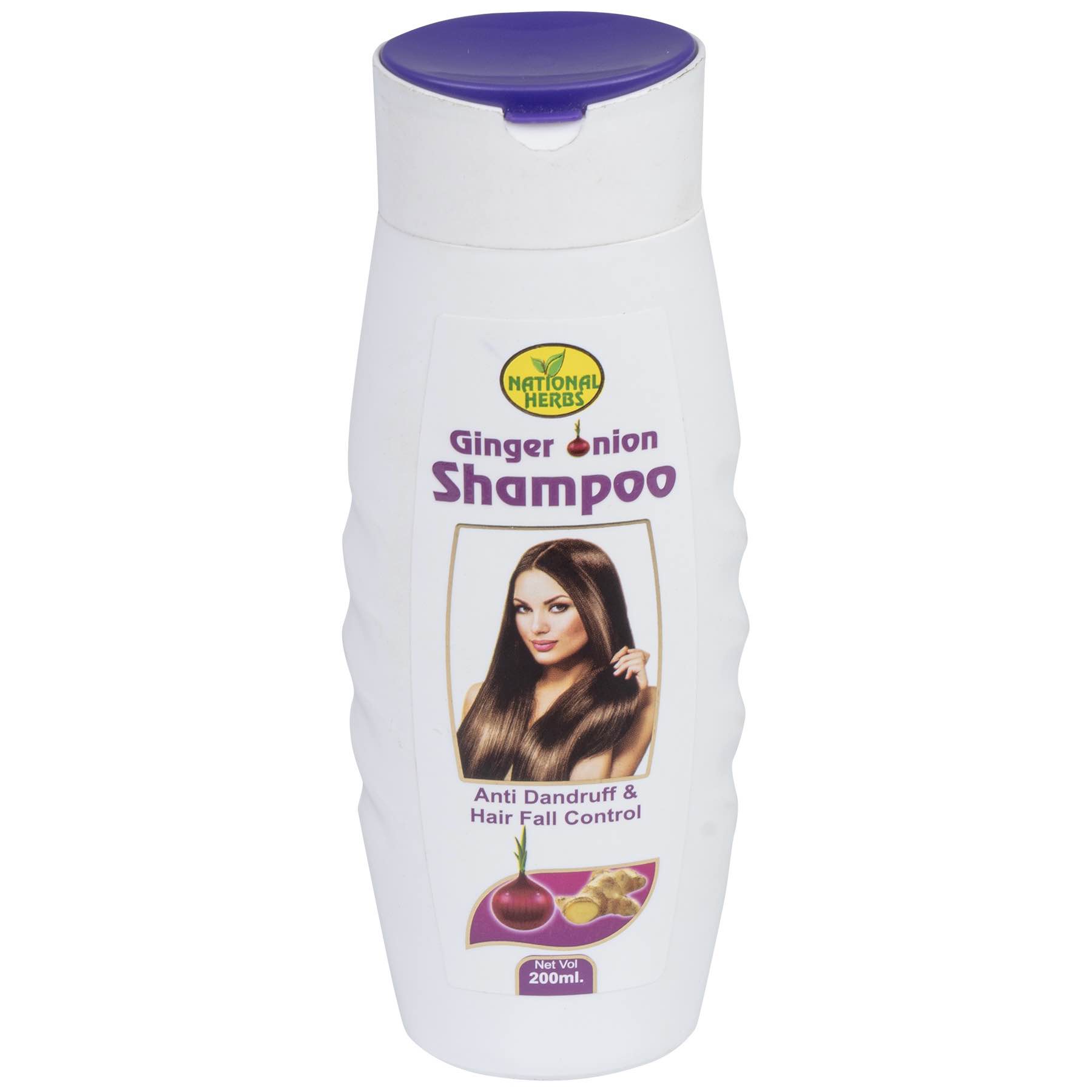 Ginger Onion Shampoo200ml Anti Dandruff & Hair Fall Control National herbs