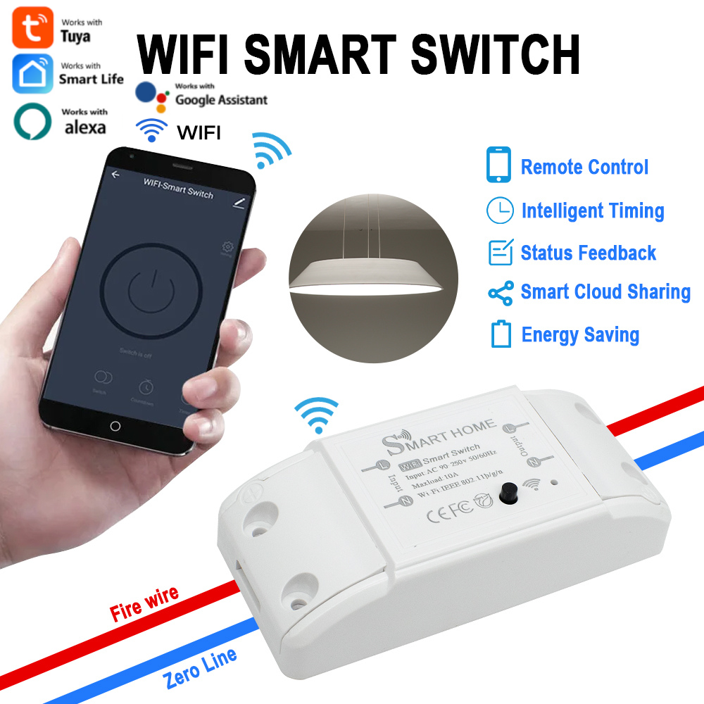 for Tuya Wifi / ZigBee Smart Dimmer Switch Module 2 Way Dimmable Light Switch APP Remote Control Work With Alexa Home