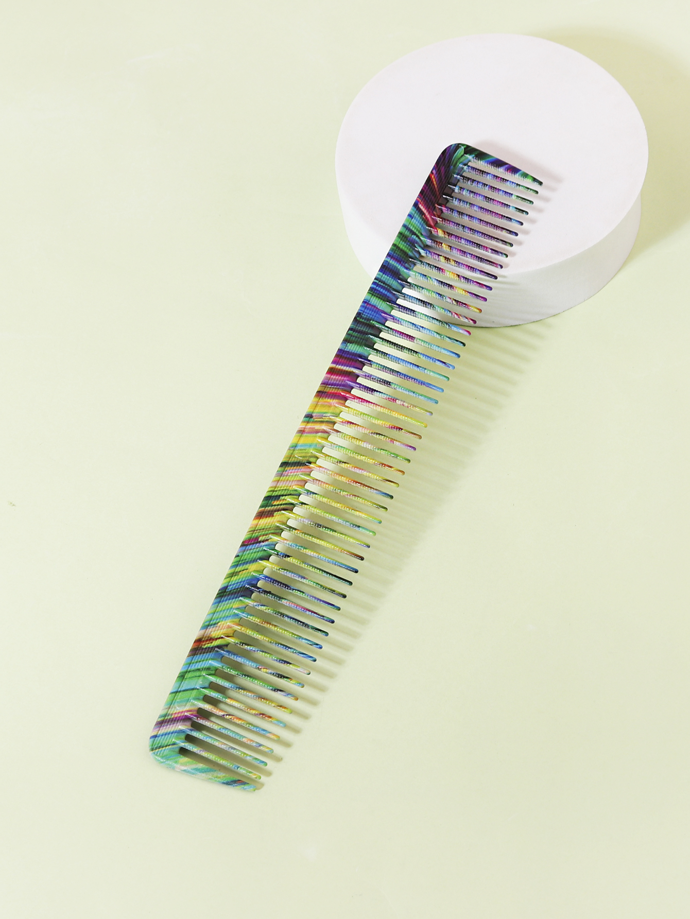 1PCS color striped comb, anti-static, heat-resistant and durable, rainbow color, home salon style comb