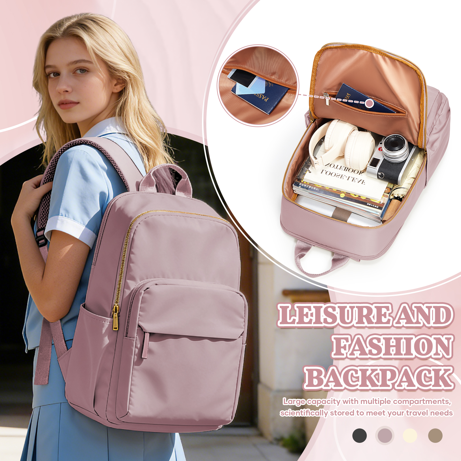 Women's Backpack, Laptop Backpack Waterproof Anti-Theft Backpack, Women College Backpack School Bag, Work Bag for Women Teacher