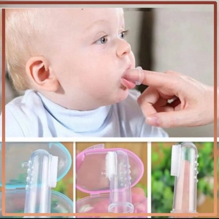 Silicone Baby Tooth Brush And Box For Baby Teeth And Tongue Brush