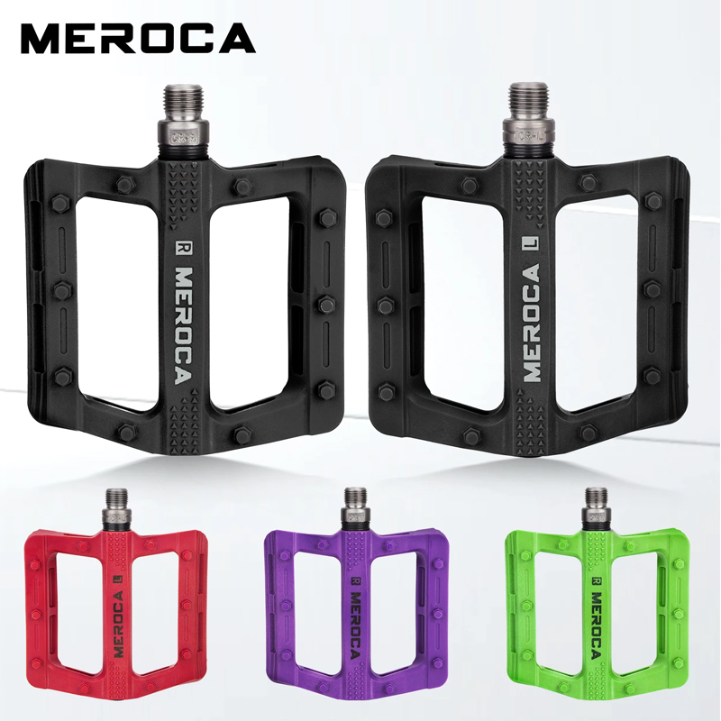 MEROCA Widened Anti - slip Nylon Fiber Bicycle Pedals: Universal for Mountain and Road Bikes, Ideal Bike Parts