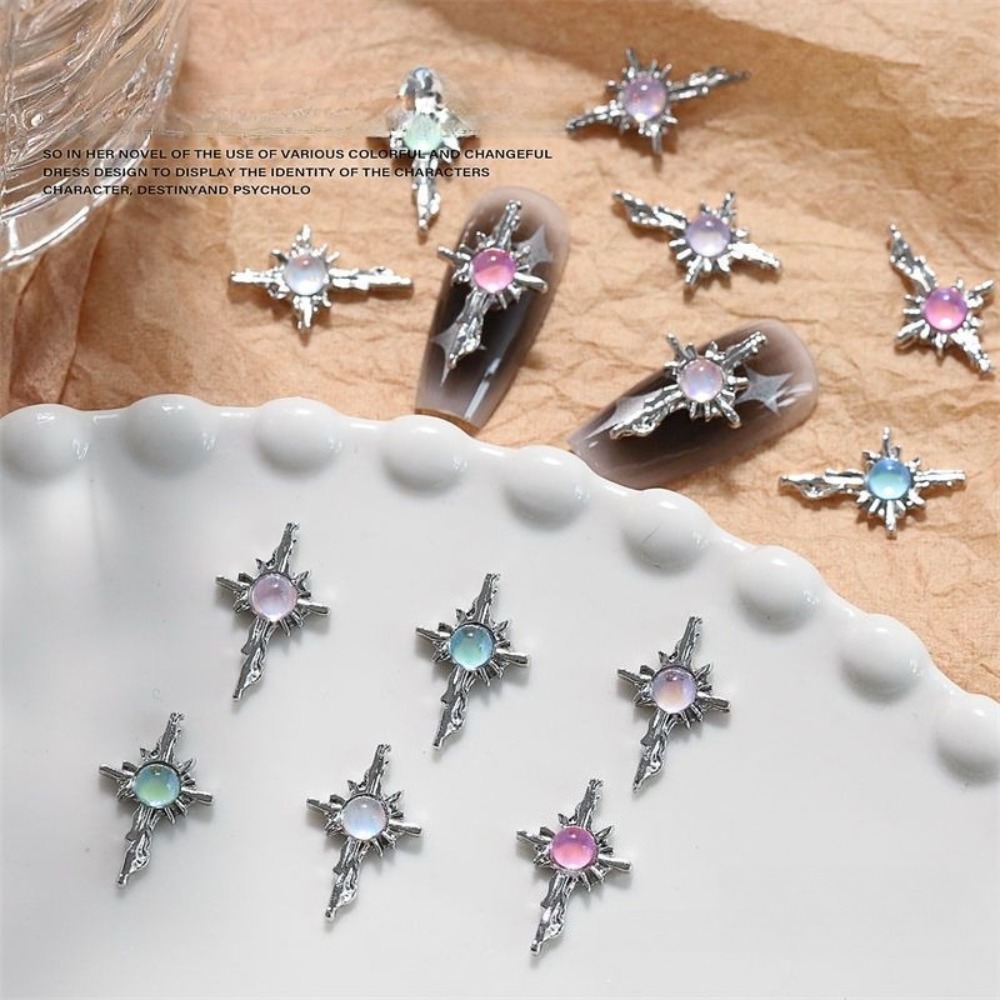 10pcs New Sweet and Cool Spice Girl Luxury Metal Jewelry Nail Art Jewelry Nail Art Accessories Nail Art