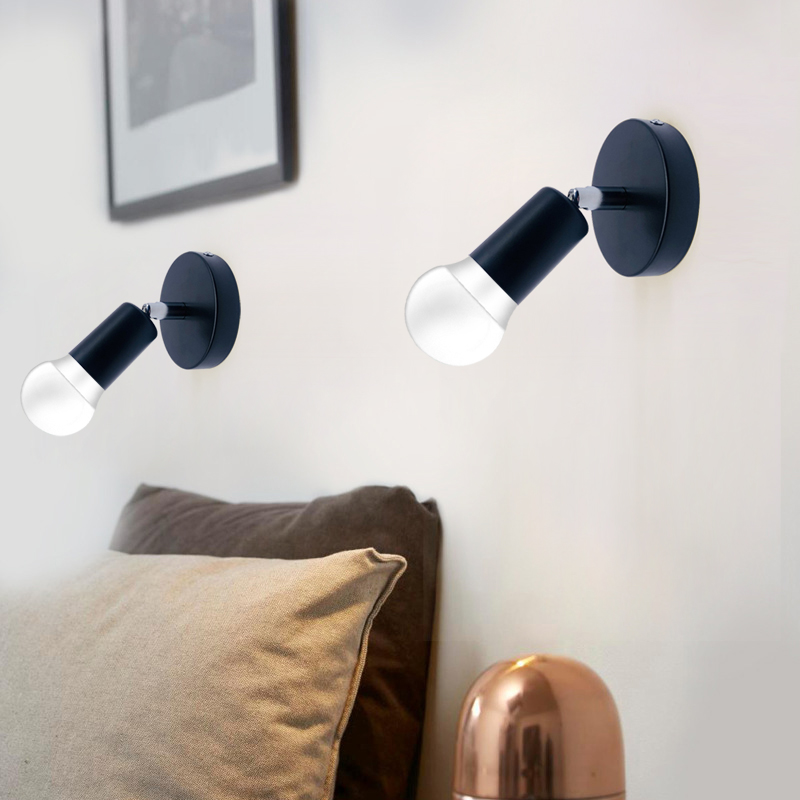 Nordic modern minimalist E27 adjustable angle ceiling light for living room, bedroom, hallway, kitchen, bathroom, and wall lamp