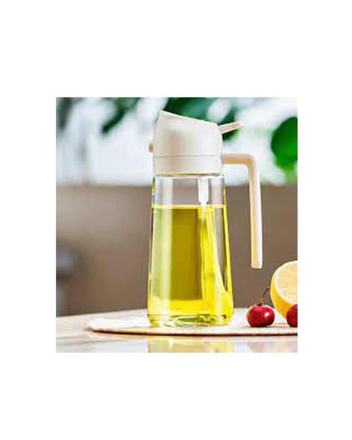 Cooking Oil Sprayer 2 In 1 Oil Dispenser For Kitchen Olive Oil Dispenser Bottle Glass Oil Bottle With Nozzle Oil Sprayer For Cooking Oil Brush For Air Fryer , Salad , Kitchen Baking By Mama Bahnaja Store