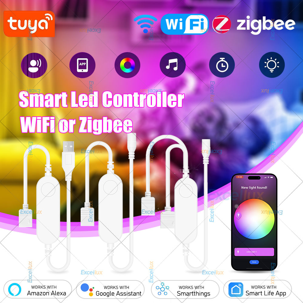 Zigbee 3.0 Smart LED Controller DC5V 12V 24V Dimmer Single color CCT RGB RGBW RGBCCT LED Strip for Tuya Alexa SmartThings 2mqtt