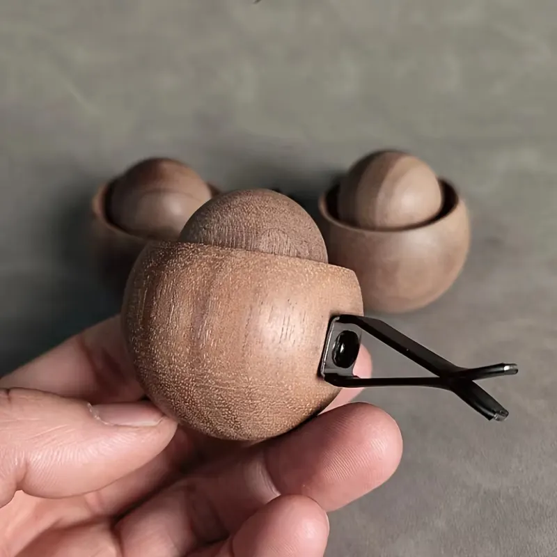 1/2/4Pcs Wood Essential Oil Diffuser No Electric Natural Black Walnuts Mini Cute Car & Home Fragrance for Bedroom Office