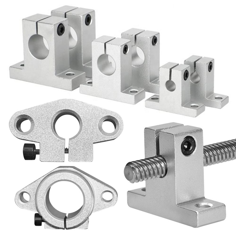 1Pc Aluminum Alloy Linear Bearing CNC Router SK8 SK10 SK12 SK16 SK20 Rail Shaft Support SHF8 SHF10 SHF12 SHF16 XYZ Table
