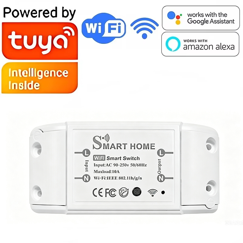Tuya Wifi+Bluetoot Mini Smart Switch 16A DIY Light Switches 2 Way Wireless Smart Break Smart Life App Alexa Home Alice lightify