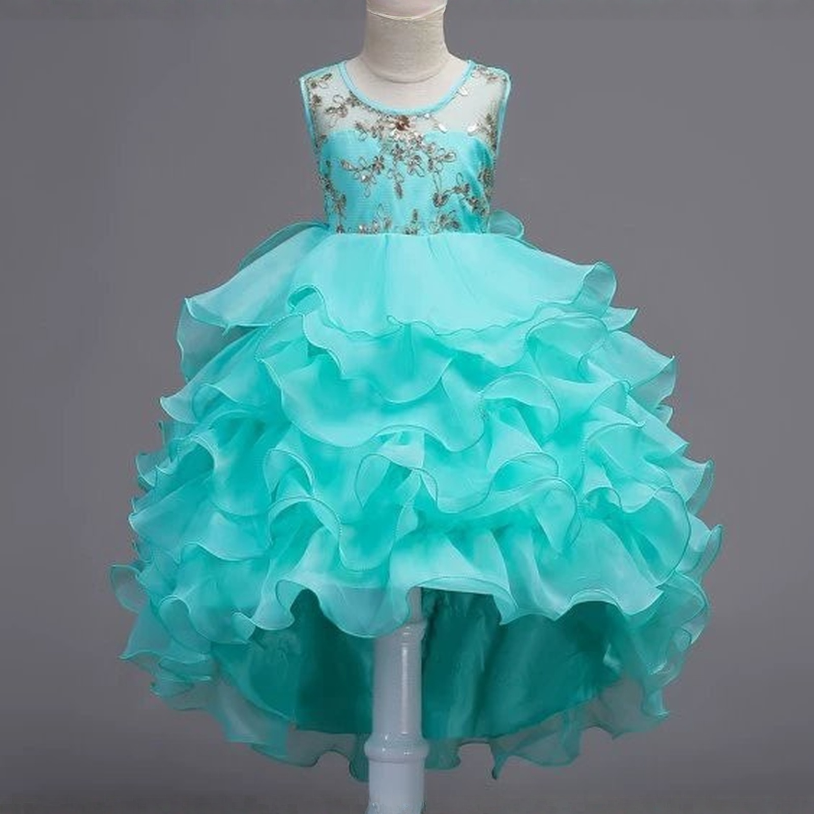 Baby Girls Princess Lace Flower Wedding Party Tutu Dress Children Kids Elegant Vestidos For 3-12years Teenager Wear