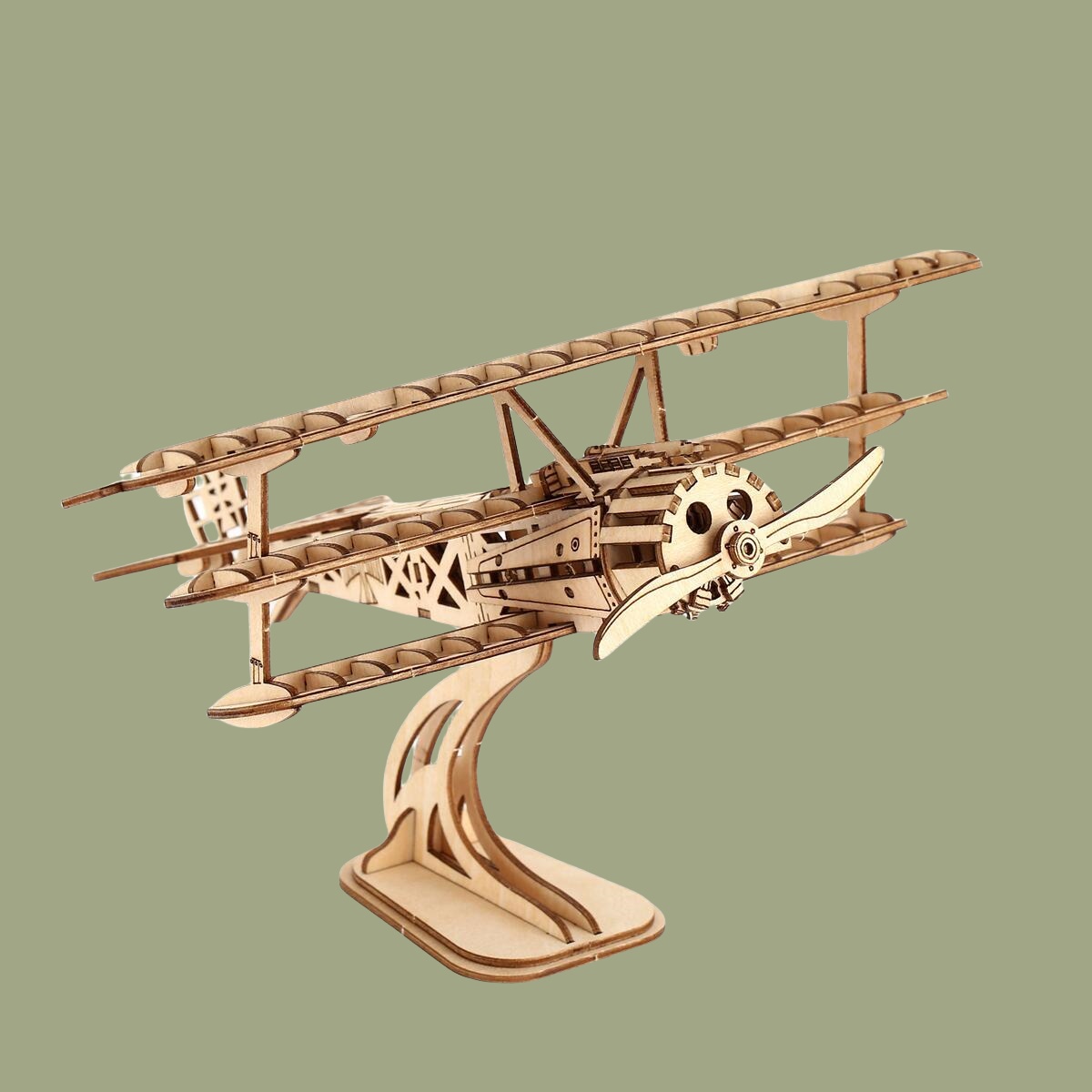 3D Wooden Jigsaw Airship Model Kit For Model Building Kit Brain Turn For Building Handmade Craft Machinery