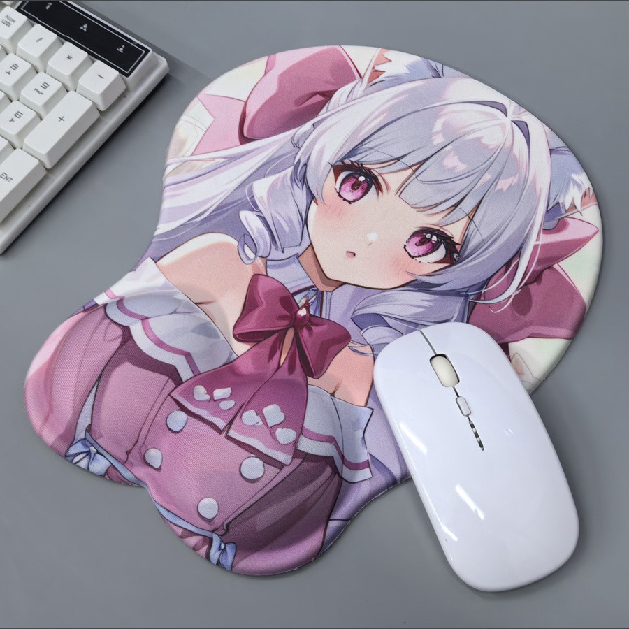3D Anime Mouse Pad Silicone Non Slip Wrist Rest Pad Durable Comfortable Gaming Mousepad Home Office Computer Desk Mat