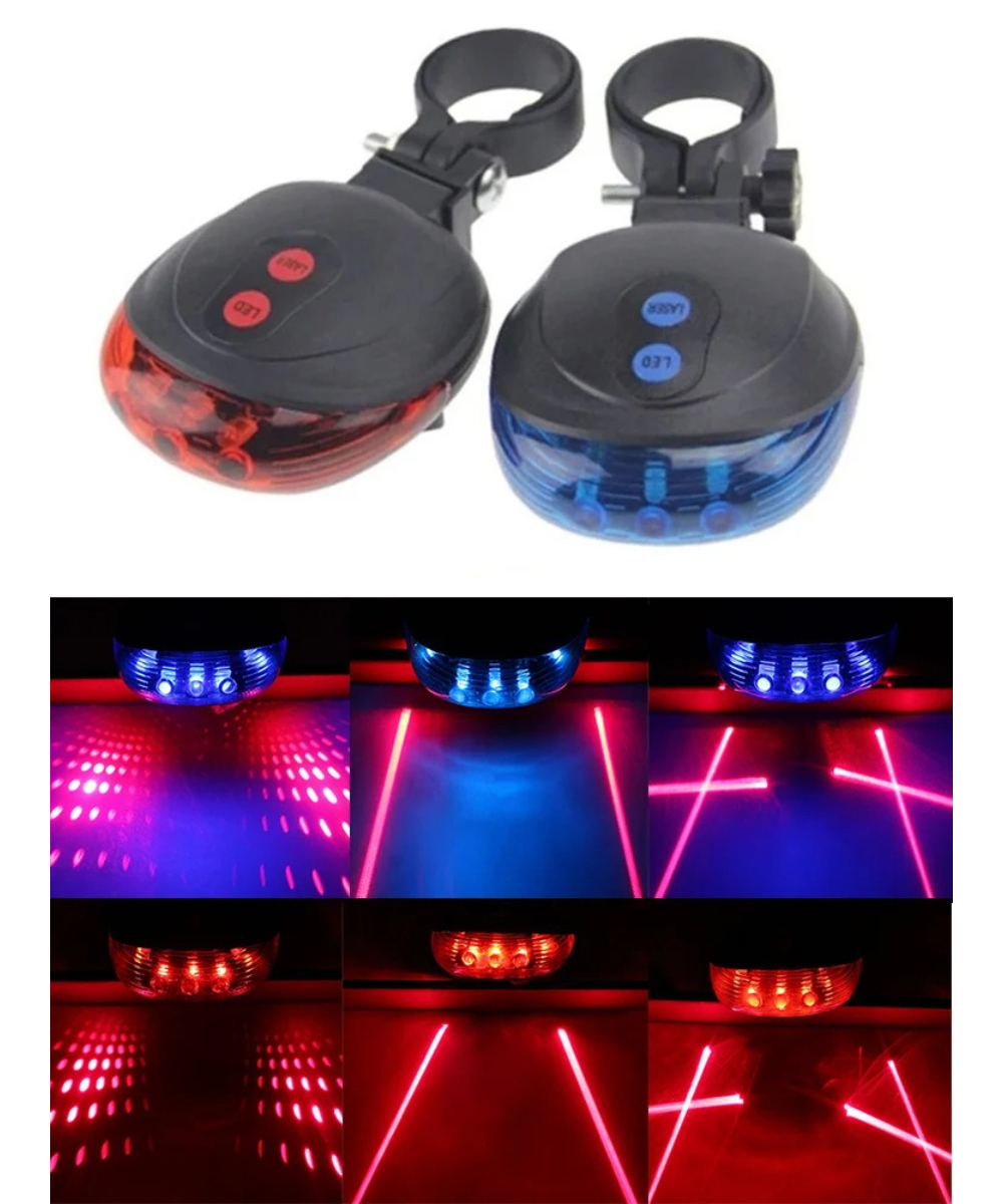 New Plastic Bicycle 2 LED Taillight Cycling Safety Road Mountain Bike Bike Tail Light Solar Energy