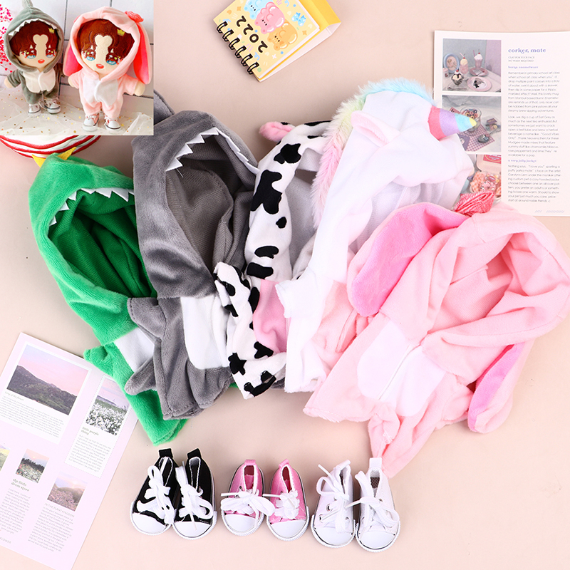 Cute 20cm Clothes Plush For Idol Doll Clothes Stray Kids Stuffed Animal Cartoon Jumpsuit Messenger Bag Canvas Fans