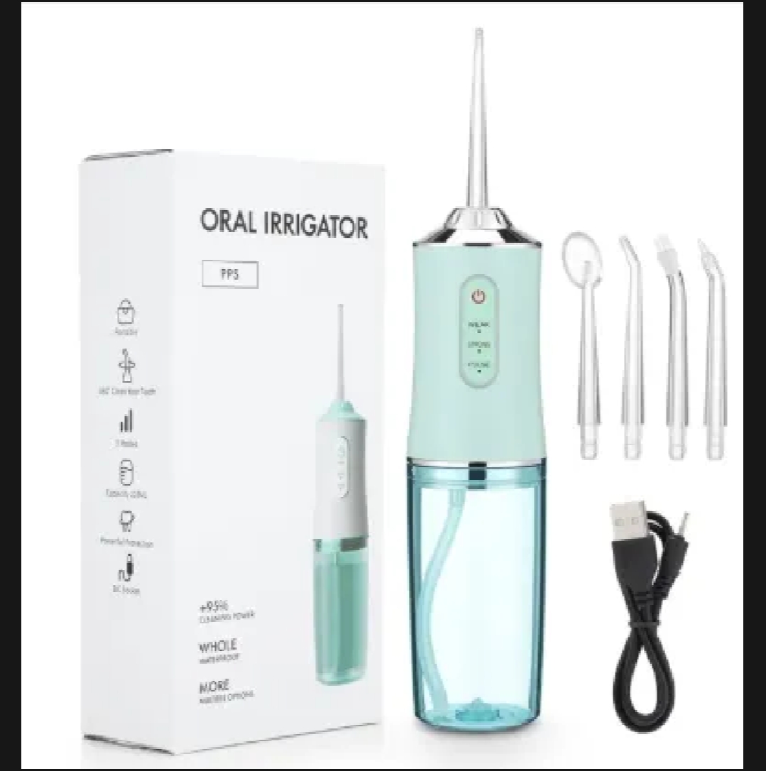Premium Dental Flosser | 3 Speed Level (Soft Normal Pulse) | 220ML Portable Oral Irrigato
