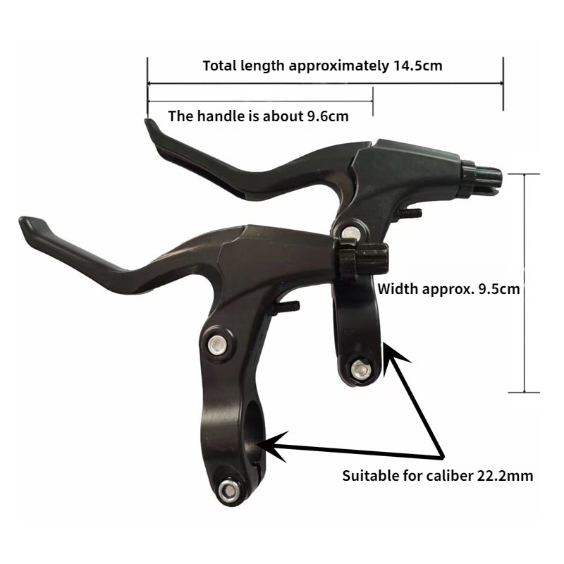 1pair Aluminum Alloy V Brake Levers 22.2mm Ultralight Universal Brake Handles for Mountain Road Bicycles
