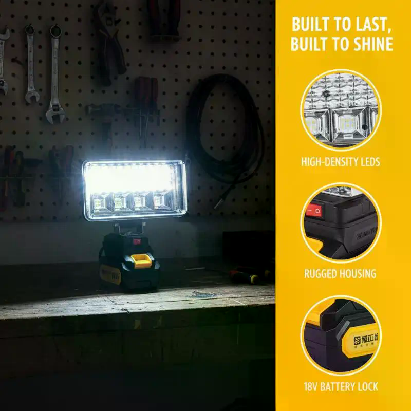 For Makita 18V Li-ion Battery, portable LED work light, 3/4 inch flashlight, emergency flood lamp for camping and outdoor use.