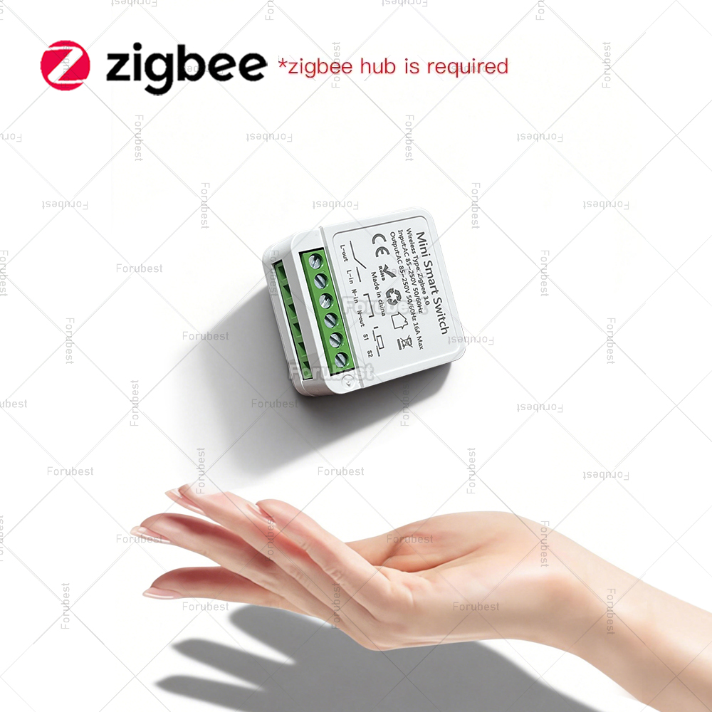 16A Zigbee 3.0 Mini Smart Switch Home DIY Module Automation Breaker APP Remote Timing Control Works With Zigbee Gateway Z2MQTT