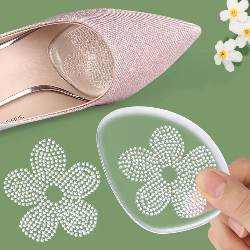 1 pair of front foot cushion non-slip high heels half size self-adhesive massage cushion girls children gel cushion