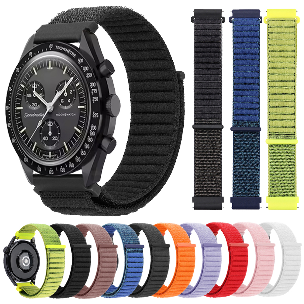 For MoonSwatch Band Nylon Loop Bracelet Accessories For X Swatch Joint MoonSwatch Strap 20mm Replaceable Sports Watchband