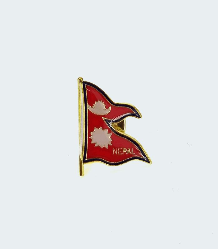 Nepal Flag Lable Pin Badge