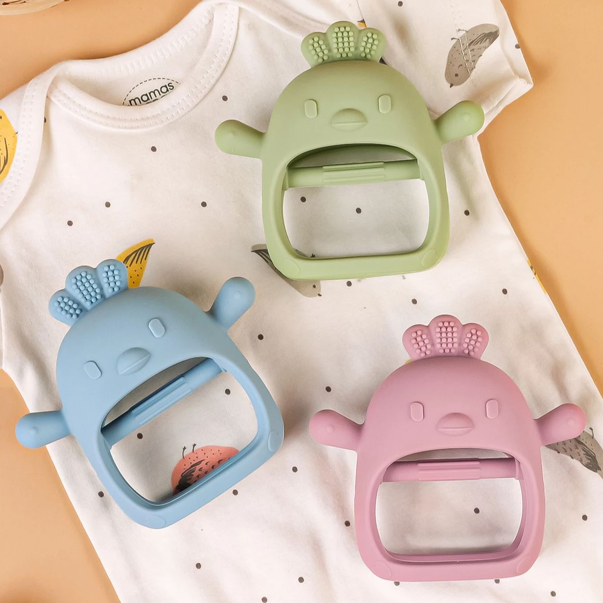 1PC Baby Teether Gloves Kids Teething Silicone Newborn Dental Care Gums Anti-eating Hand ​Molar Stick Baby Accessories