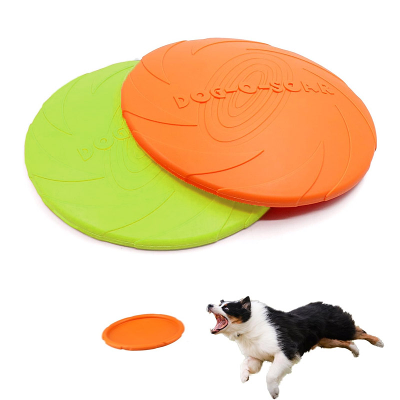 Pack dog frisbee, durable pet interactive toy rubber, suitable for outdoor training of medium-sized and large dogs
