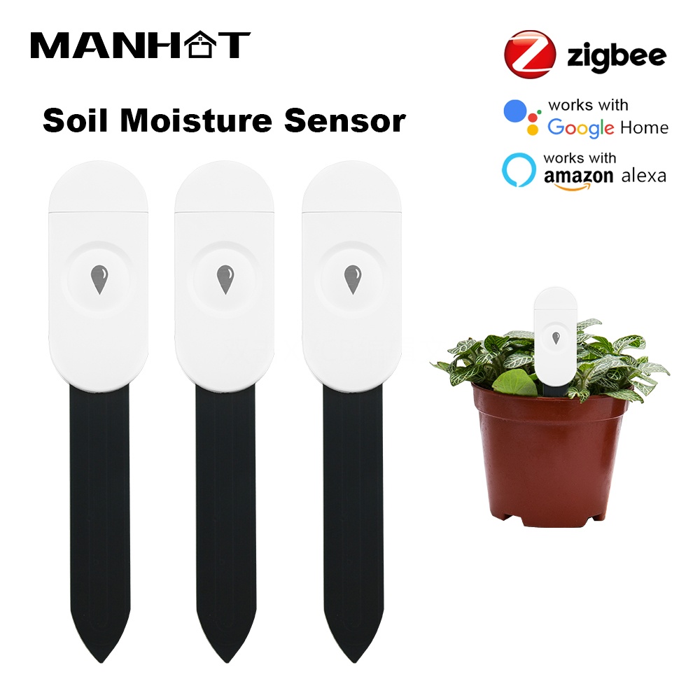 Intelligent Zigbee Soil Moisture Sensor Temperature And Humidity Tester Plant Monitor Support Voice Control Home Alexa