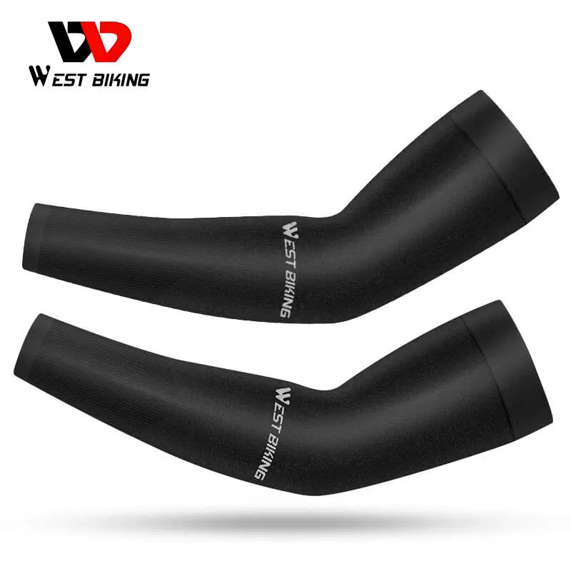 WEST BIKING Ice Silk Sports Sleeves Quick Drying Sun Protection UV Protection for Bicycle Outdoor Travel Fitness Sports