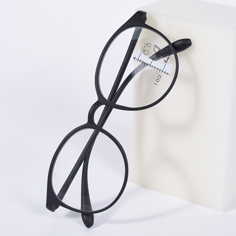 Purple Color Progressive Multifocal Reading Glasses Ladies Ultra Light Round Frame Wear Lightweight For Women TR90 +125+175+225