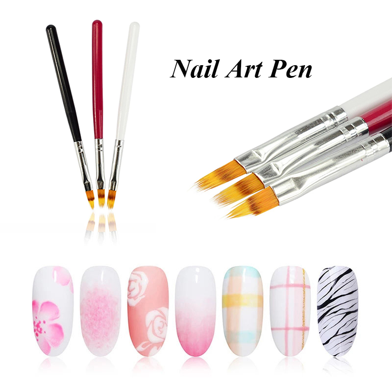 1pcs Nail Brush Acrylic Nail Art UV Gel Gradient Bloom Painting Brush Nail Design DIY Manicure Tools
