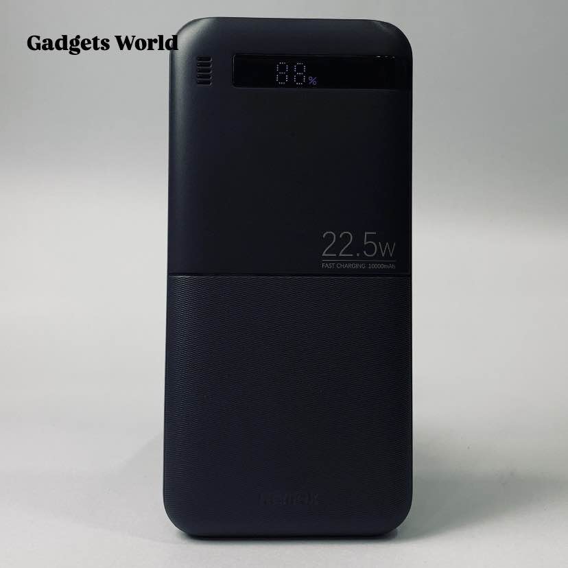 Remax 10,000mAh Powerbank Fast Charging Dual A Port 22.5W & Type-C 20W Output LED Display Ultra Thin Shaped Capable of Charging 3 Devices Simultaneously RPP-71