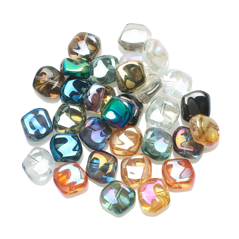 20Pcs 8mm Crystal Love Heart Beads Glass Peach Pendant Charms for DIY Jewelry Making - Assorted Colors Necklaces Earrings