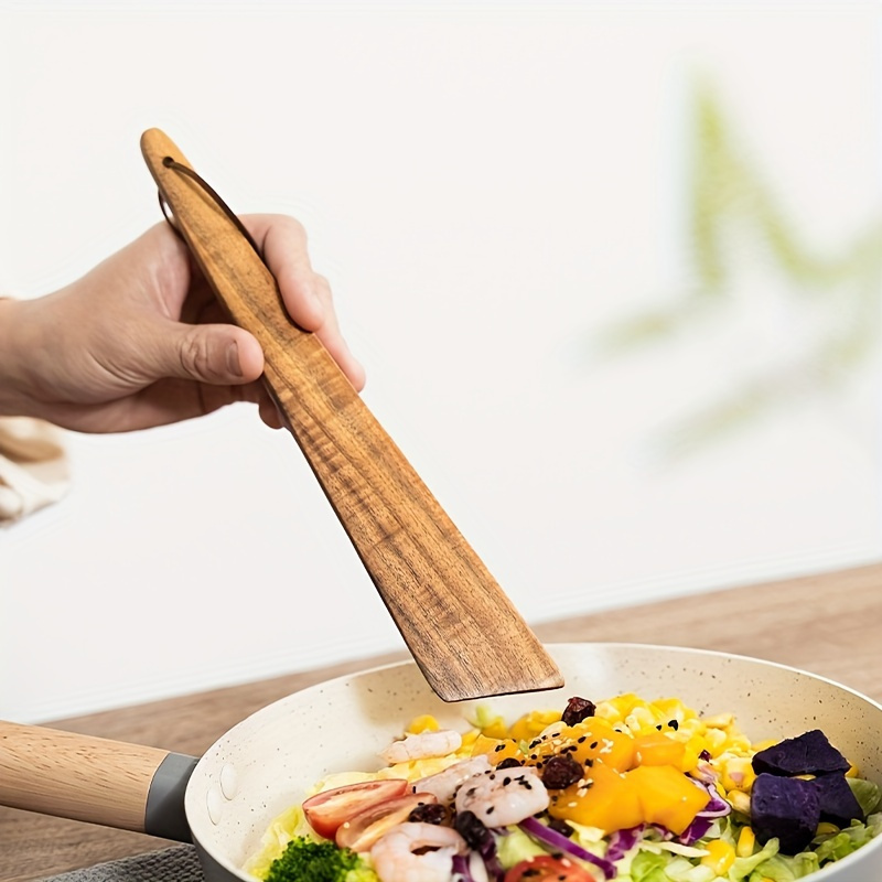 1pc Portable outdoor spatula Creative wooden non slip soup spoon camping for travel Lightweight and durable Kitchen supplies